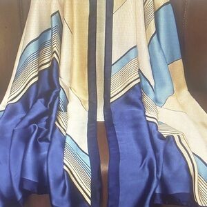 Elegant Blue and Cream Women's scarf